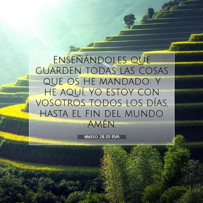 Picture 07 - Mateo 28:20 RVA - Enseñándoles que guarden todas las cosas que os - Bible Verse Picture
