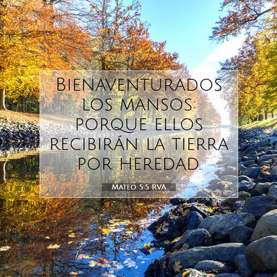 Picture 07 - Mateo 5:5 RVA - Bienaventurados los mansos: porque ellos - Bible Verse Picture