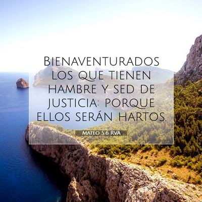 Picture 07 - Mateo 5:6 RVA - Bienaventurados los que tienen hambre y sed de - Bible Verse Picture