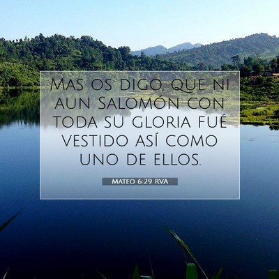 Picture 07 - Mateo 6:29 RVA - Mas os digo, que ni aun Salomón con toda su - Bible Verse Picture