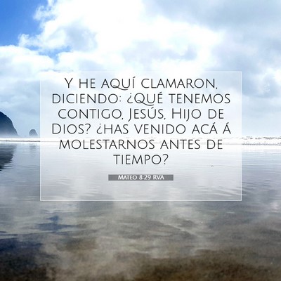 Picture 07 - Mateo 8:29 RVA - Y he aquí clamaron, diciendo: ¿Qué tenemos - Bible Verse Picture