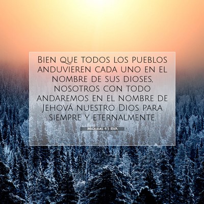 Picture 07 - Miqueas 4:5 RVA - Bien que todos los pueblos anduvieren cada uno en - Bible Verse Picture