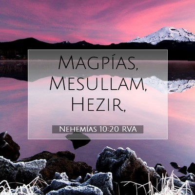 Picture 07 - Nehemías 10:20 RVA - Magpías, Mesullam, - Bible Verse Picture