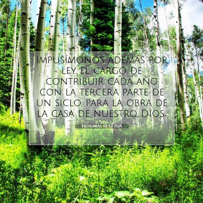 Picture 07 - Nehemías 10:32 RVA - Impusímonos además por ley el cargo de - Bible Verse Picture
