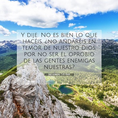 Picture 07 - Nehemías 5:9 RVA - Y dije: No es bien lo que hacéis, ¿no andaréis - Bible Verse Picture
