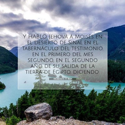 Picture 07 - Números 1:1 RVA - Y HABLO Jehová á Moisés en el desierto de - Bible Verse Picture