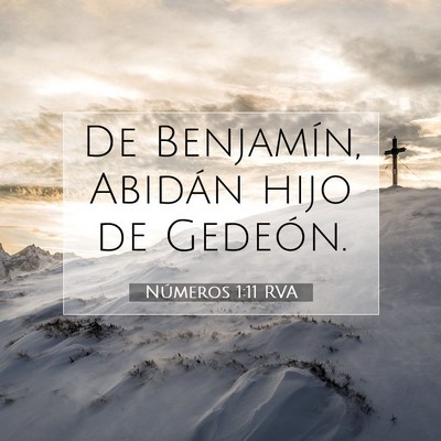 Picture 07 - Números 1:11 RVA - De Benjamín, Abidán hijo de - Bible Verse Picture