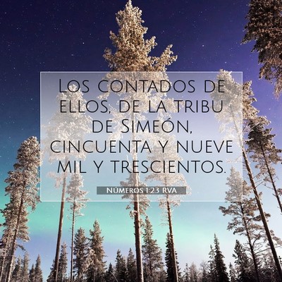Picture 07 - Números 1:23 RVA - Los contados de ellos, de la tribu de Simeón, - Bible Verse Picture