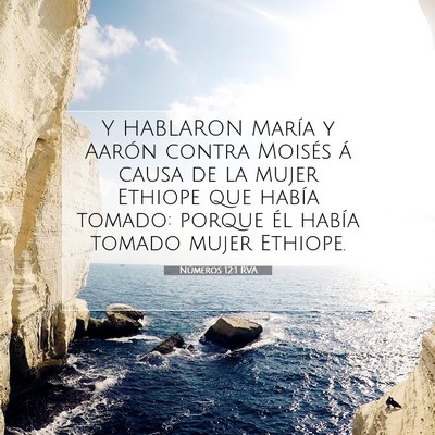 Picture 07 - Números 12:1 RVA - Y HABLARON María y Aarón contra Moisés á - Bible Verse Picture