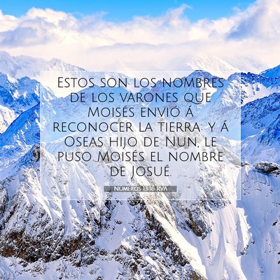 Picture 07 - Números 13:16 RVA - Estos son los nombres de los varones que Moisés - Bible Verse Picture