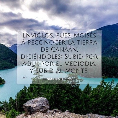 Picture 07 - Números 13:17 RVA - Enviólos, pues, Moisés á reconocer la tierra - Bible Verse Picture