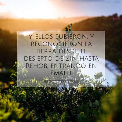Picture 07 - Números 13:21 RVA - Y ellos subieron, y reconocieron la tierra desde - Bible Verse Picture