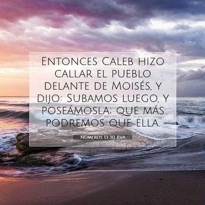 Picture 07 - Números 13:30 RVA - Entonces Caleb hizo callar el pueblo delante de - Bible Verse Picture