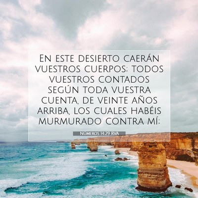 Picture 07 - Números 14:29 RVA - En este desierto caerán vuestros cuerpos; todos - Bible Verse Picture