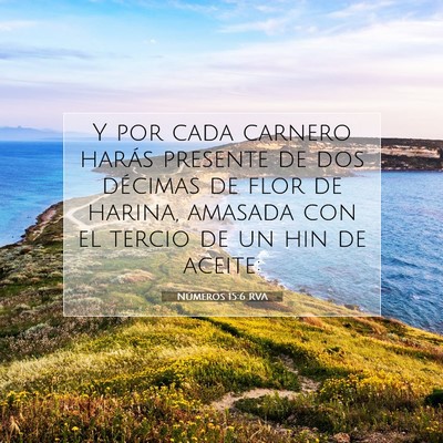 Picture 07 - Números 15:6 RVA - Y por cada carnero harás presente de dos - Bible Verse Picture