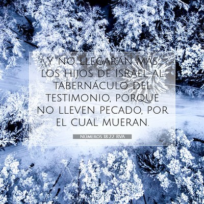 Picture 07 - Números 18:22 RVA - Y no llegarán más los hijos de Israel al - Bible Verse Picture
