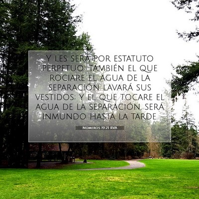 Picture 07 - Números 19:21 RVA - Y les será por estatuto perpetuo: también el - Bible Verse Picture