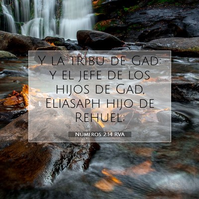Picture 07 - Números 2:14 RVA - Y la tribu de Gad: y el jefe de los hijos de Gad, - Bible Verse Picture