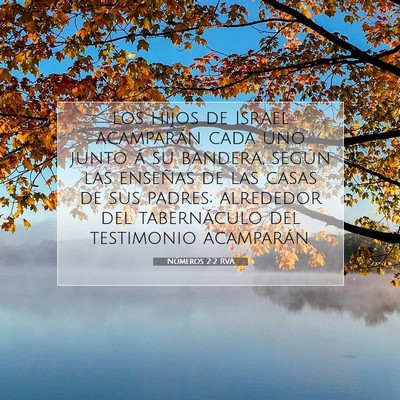 Picture 07 - Números 2:2 RVA - Los hijos de Israel acamparán cada uno junto á - Bible Verse Picture