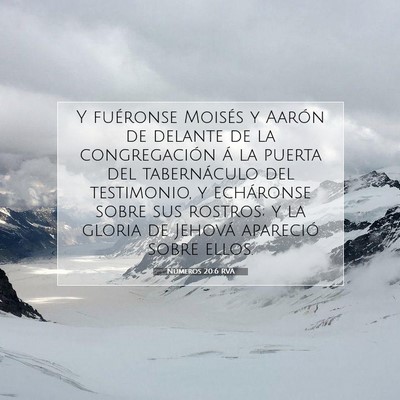 Picture 07 - Números 20:6 RVA - Y fuéronse Moisés y Aarón de delante de la - Bible Verse Picture