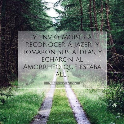 Picture 07 - Números 21:32 RVA - Y envió Moisés á reconocer á Jazer; y tomaron - Bible Verse Picture