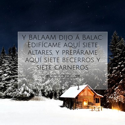Picture 07 - Números 23:1 RVA - Y BALAAM dijo á Balac: Edifícame aquí siete - Bible Verse Picture