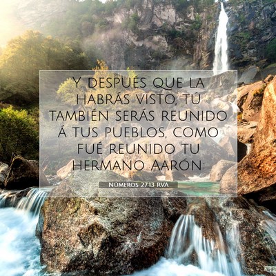 Picture 07 - Números 27:13 RVA - Y después que la habrás visto, tú también - Bible Verse Picture