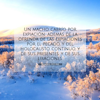 Picture 07 - Números 29:11 RVA - Un macho cabrío por expiación: además de la - Bible Verse Picture