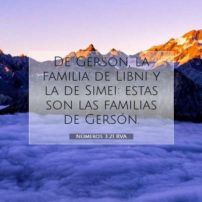 Picture 07 - Números 3:21 RVA - De Gersón, la familia de Libni y la de Simei: - Bible Verse Picture