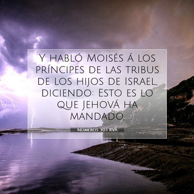 Picture 07 - Números 30:1 RVA - Y habló Moisés á los príncipes de las tribus - Bible Verse Picture