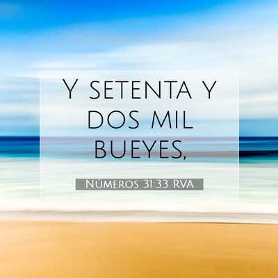 Picture 07 - Números 31:33 RVA - Y setenta y dos mil - Bible Verse Picture
