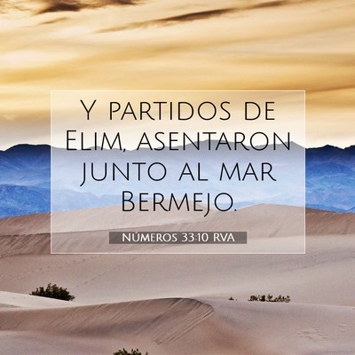Picture 07 - Números 33:10 RVA - Y partidos de Elim, asentaron junto al mar - Bible Verse Picture