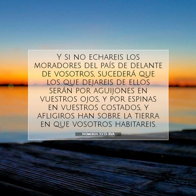 Picture 07 - Números 33:55 RVA - Y si no echareis los moradores del país de - Bible Verse Picture