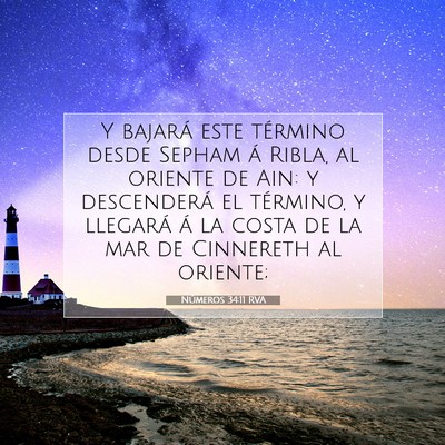 Picture 07 - Números 34:11 RVA - Y bajará este término desde Sepham á Ribla, al - Bible Verse Picture