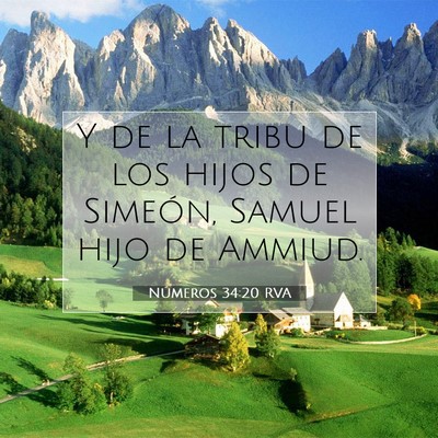 Picture 07 - Números 34:20 RVA - Y de la tribu de los hijos de Simeón, Samuel - Bible Verse Picture