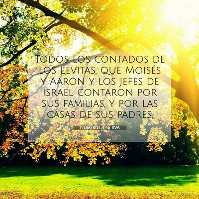 Picture 07 - Números 4:46 RVA - Todos los contados de los Levitas, que Moisés y - Bible Verse Picture