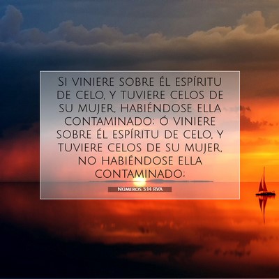 Picture 07 - Números 5:14 RVA - Si viniere sobre él espíritu de celo, y tuviere - Bible Verse Picture
