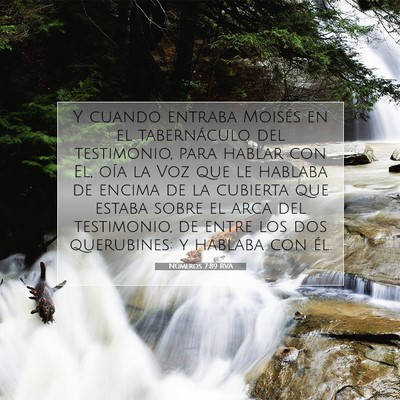 Picture 07 - Números 7:89 RVA - Y cuando entraba Moisés en el tabernáculo del - Bible Verse Picture