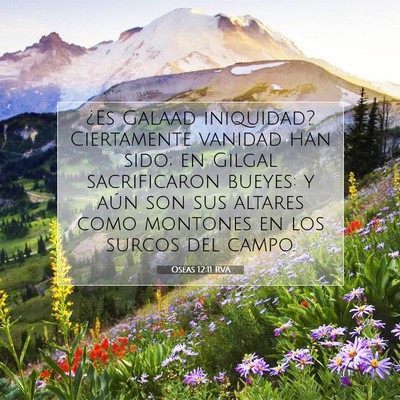 Picture 07 - Oseas 12:11 RVA - ¿Es Galaad iniquidad? Ciertamente vanidad han - Bible Verse Picture