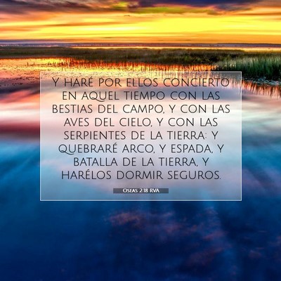 Picture 07 - Oseas 2:18 RVA - Y haré por ellos concierto en aquel tiempo con - Bible Verse Picture