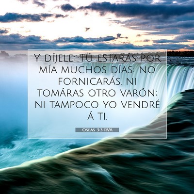 Picture 07 - Oseas 3:3 RVA - Y díjele: Tú estarás por mía muchos días: no - Bible Verse Picture
