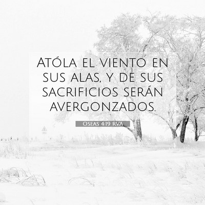 Picture 07 - Oseas 4:19 RVA - Atóla el viento en sus alas, y de sus - Bible Verse Picture