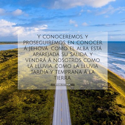 Picture 07 - Oseas 6:3 RVA - Y conoceremos, y proseguiremos en conocer á - Bible Verse Picture