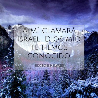 Picture 07 - Oseas 8:2 RVA - A mí clamará Israel: Dios mío, te hemos - Bible Verse Picture