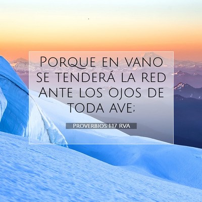 Picture 07 - Proverbios 1:17 RVA - Porque en vano se tenderá la red Ante los ojos - Bible Verse Picture