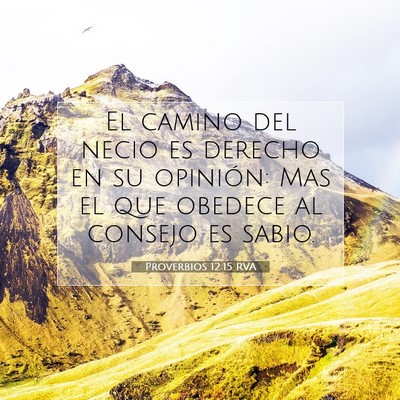 Picture 07 - Proverbios 12:15 RVA - El camino del necio es derecho en su opinión: - Bible Verse Picture