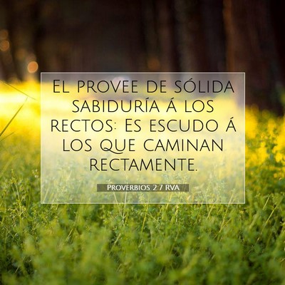 Picture 07 - Proverbios 2:7 RVA - El provee de sólida sabiduría á los rectos: Es - Bible Verse Picture