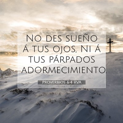 Picture 07 - Proverbios 6:4 RVA - No des sueño á tus ojos, Ni á tus párpados - Bible Verse Picture