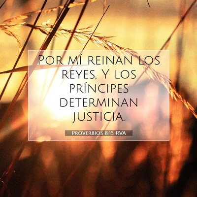 Picture 07 - Proverbios 8:15 RVA - Por mí reinan los reyes, Y los príncipes - Bible Verse Picture
