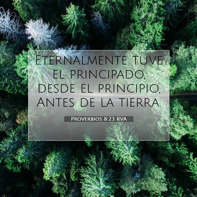 Picture 07 - Proverbios 8:23 RVA - Eternalmente tuve el principado, desde el - Bible Verse Picture